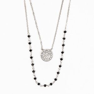 My Saint My Hero Blessings & Grace Two-Row Chain Necklace in Silver - NWT